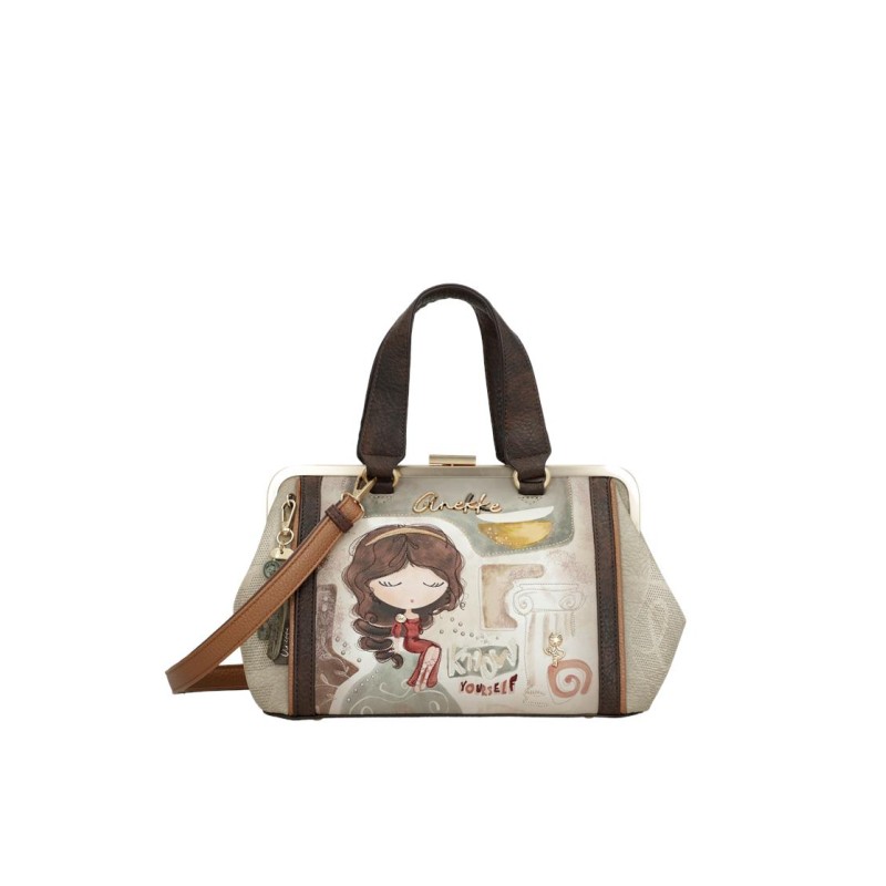 ANEKKE: BOLSO MEDIANO DE BOQUILLA CON ASA DE MANO + BANDOLERA MUSE 42701-009