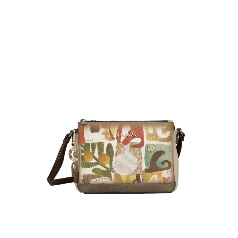 ANEKKE: BANDOLERA ESTAMPADA AMPHORA CON 3 COMPARTIMENTOS 42713-184