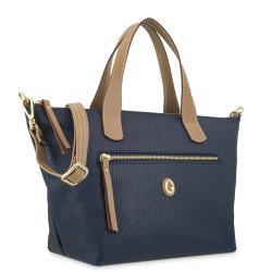 EL POTRO: BOLSO CESTA DE ASA CORTA Y BANDOLERA MEDIANO MUJER PIEL 1543-OASIS-AZUL