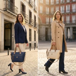 EL POTRO: BOLSO CESTA DE ASA CORTA Y BANDOLERA MEDIANO MUJER PIEL 1543-OASIS-IVORY