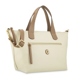 EL POTRO: BOLSO CESTA DE ASA CORTA Y BANDOLERA MEDIANO MUJER PIEL 1543-OASIS-IVORY