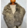 Cuello de piel de zorro.