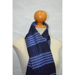 Bufanda de Grazalema cuadros azul