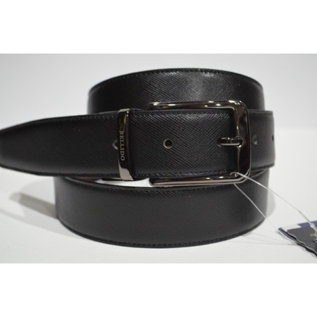 Miguel Bellido: Cinturón reversible negro/cuero