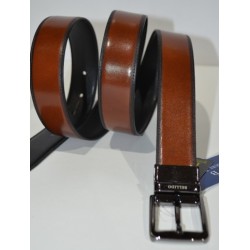 Miguel Bellido: Cinturón reversible negro/cuero