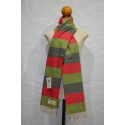 Bufanda de Grazalema rayas verde/rojo