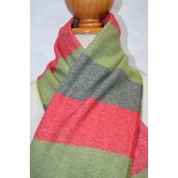 Bufanda de Grazalema rayas verde/rojo