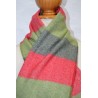Bufanda de Grazalema rayas verde/rojo