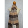 Bufanda de Grazalema rayas marron/camel