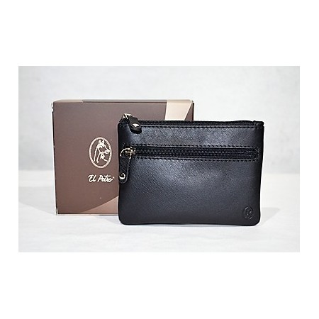 El Potro: Monedero de 3 cremalleras de piel