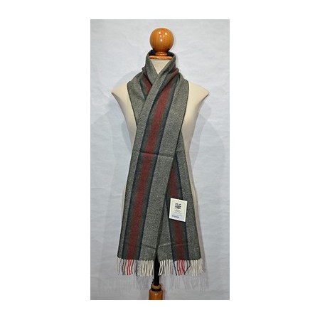 Bufanda de Grazalema espiga verde/raya