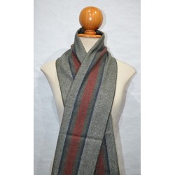 Bufanda de Grazalema espiga verde/raya