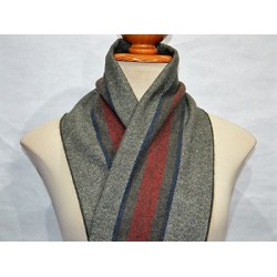 Bufanda de Grazalema espiga verde/raya